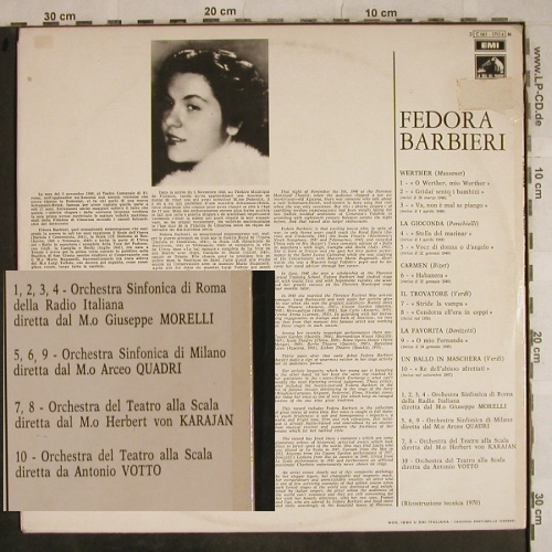 Barbieri,Fedora: voci illustri, vg+/vg+, La Voce Del Padrone(C 061-17014), I, 1970 - LP - L4180 - 5,00 Euro