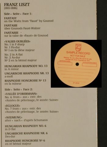 Liszt,Franz: Ungarische Rhapsodien 6 & 13, Philips Sample Rec.(6514 072/GF06.2), NL, 1979 - LP - L4239 - 5,00 Euro