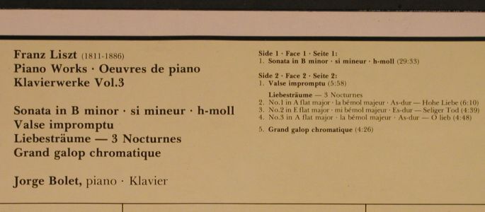 Liszt,Franz: The Piano Works,Sonata in B Minor, Decca(6.42938 AZ), D, m-/vg+, 1984 - LP - L4252 - 4,00 Euro