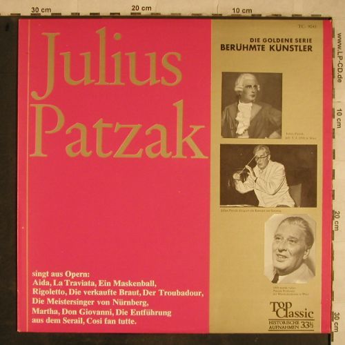 Patzak,Julius: Singt aus Opern, TopClassic (TC-9041), D, 1969 Typ: LP Best.-Nr.: L4257 Preis: 5,00 Euro