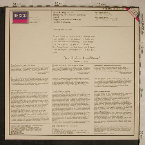 Grieg,Edvard: Symphony, Decca(SXDL 7537), UK, 1981 - LP - L4268 - 5,00 Euro