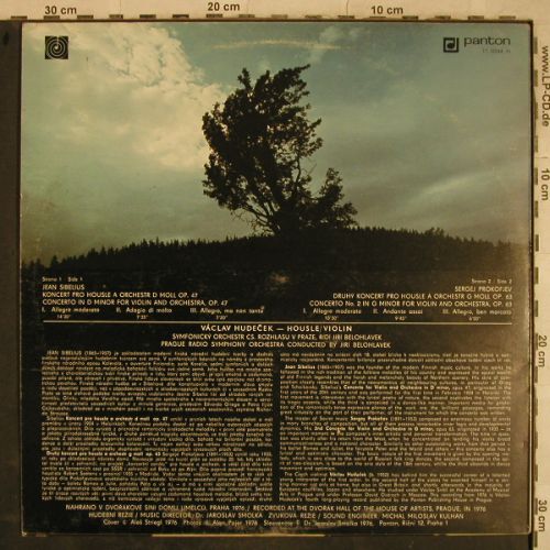 Sibelius,Jean / Prokofjev: Concerto in d-minor, op.47, op.63, Panton(11 0544 H), CZ, vg+/m-, 1976 - LP - L4269 - 4,00 Euro