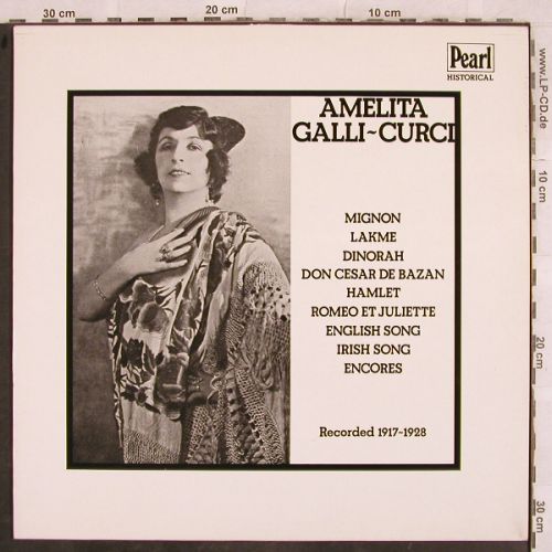 Galli-Curci,Amelita: Same, rec. 1917-1938, Pearl (GEMM 189), UK, 1980 Typ: LP Best.-Nr.: L4318 Preis: 9,00 Euro