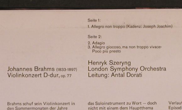 Brahms,Johannes: Violinkonzert in D-Dur, Fontana(6531 001), NL, 1962 - LP - L4351 - 7,50 Euro
