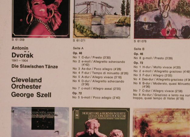 Dvorak,Antonin: Slawische Tänze op.46, op.72, CBS (S 61089), D Typ: LP Best.-Nr.: L4362 Preis: 5,00 Euro