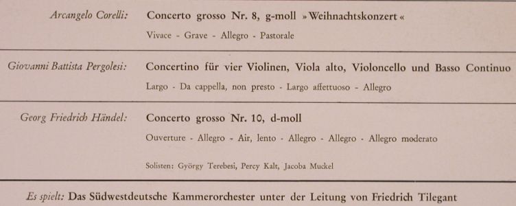 V.A.Meisterwerke des Barock 3: Händel, Pergolesi, Corelli, Europa(E 161), D,  - LP - L4382 - 5,00 Euro