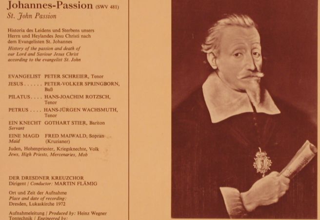 Schütz,Heinrich: Johannes Passion, Eurodisc(62 632), D, 1972 - LP - L4427 - 5,00 Euro