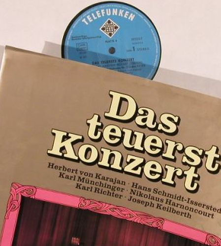 V.A.Das Teuerste Konzert: Karajan...Keilbert, 10 Tr., Box, Telefunken(29 552-7), D, DSC-Ed., 1975 - 4LP - L4432 - 6,00 Euro