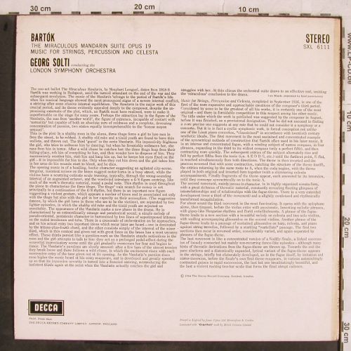 Bartok,Bela: The Miraculous Mandarin suite, Decca(SXL 6111), UK, 1964 - LP - L4436 - 12,50 Euro