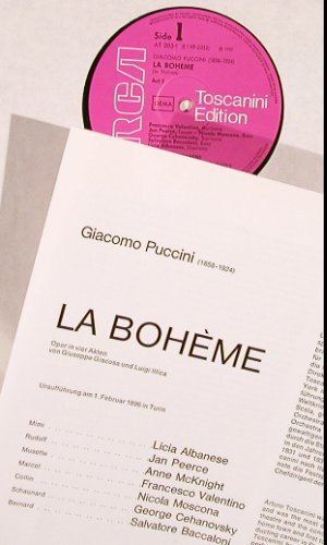 Puccini,Giacomo: La Boheme,Box,Ri, RCA Toscanini Ed. (AT 203/1-2), D, 1957 Typ: 2LP Best.-Nr.: L4451 Preis: 9,00 Euro