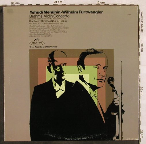 Brahms,Johannes / Beethoven: Violin Concerto op.77 /Romace,op.50, Seraphim(60232), US,m-/vg+, 1972 - LP - L4457 - 6,00 Euro