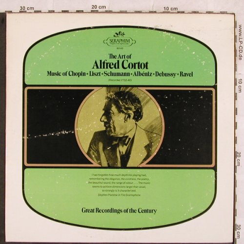 Cortot,Alfred: The Art of-Chopin,Liszt,Schumann..., Seraphim (60143), US, m-/vg+ Typ: LP Best.-Nr.: L4489 Preis: 4,00 Euro