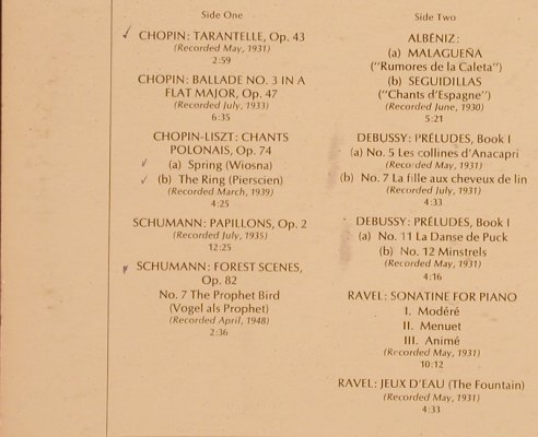 Cortot,Alfred: The Art of-Chopin,Liszt,Schumann..., Seraphim(60143), US, m-/vg+,  - LP - L4489 - 4,00 Euro