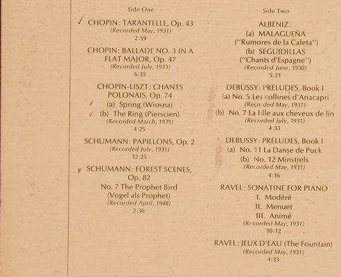 Cortot,Alfred: The Art of-Chopin,Liszt,Schumann..., Seraphim (60143), US, m-/vg+ Typ: LP Best.-Nr.: L4489 Preis: 4,00 Euro