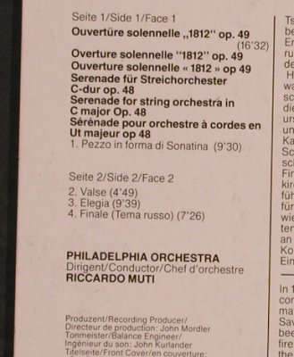 Tschaikowsky,Peter: Ouvertüre 1812,Serenade f.Streicher, EMI(067-03 970), D, Club.Ed, 1981 - LP - L4537 - 5,00 Euro
