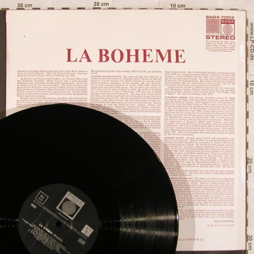 Puccini,Giacomo: La Boheme, hist rec., SAGA (7002), UK, 1972 Typ: LP Best.-Nr.: L4571 Preis: 5,00 Euro