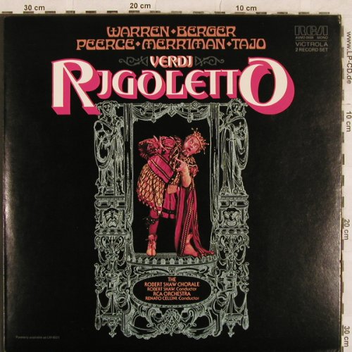 Verdi,Giuseppe: Rigoletto,20 Page Libretto, Foc, RCA Victrola (AVM2-0698), US, 1974 Typ: 2LP Best.-Nr.: L4577 Preis: 6,50 Euro