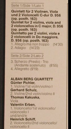 Schubert,Franz: Quintet C Dur, EMI (1435291), D, 1983 Typ: LP Best.-Nr.: L4595 Preis: 9,00 Euro