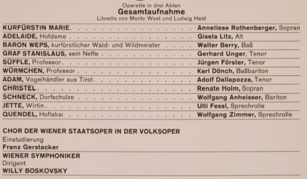 Zeller,Carl: Der Vogelhändler,GesammtAufn.,Foc, Marcato (64 937), D, 1976 Typ: 2LP Best.-Nr.: L4599 Preis: 6,00 Euro
