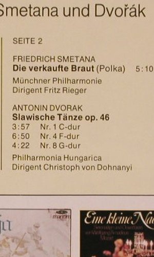 Smetana,Friedrich / Antonin Dvorak: Moldau-Melodie, Maritim (47 301 NK), D Typ: LP Best.-Nr.: L4601 Preis: 5,00 Euro