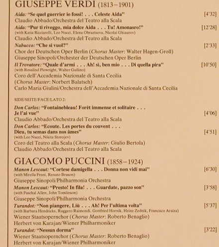 Domingo,Placido: Verdi & Puccini, D.Gr. Signature (413 785-1), D, 1985 Typ: LP Best.-Nr.: L4607 Preis: 6,00 Euro