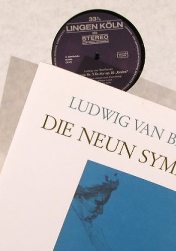 Beethoven,Ludwig van: Die Neun Symphon,Box, Lingen Köln(295), D, m /vg+,  - 6LP - L4609 - 30,00 Euro