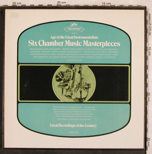 V.A.Age of the Great Instrumentalis: Six Chamber Music Masterpieces, Seraphim(IC-6044), US,  - 3LP - L4617 - 9,00 Euro