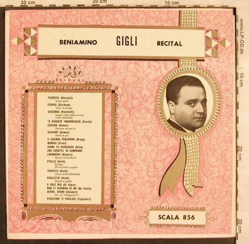 Gigli,Beniamino: Recital, woc, Scala(856), US,  - LP - L4630 - 5,50 Euro