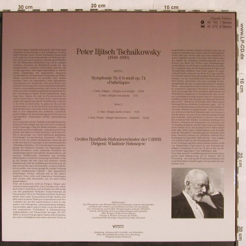 Tschaikowsky,Peter: Sinfonie Nr.6'Pathetique', Klassik Edition(40 755 1), D, 1986 - LP - L4636 - 4,00 Euro