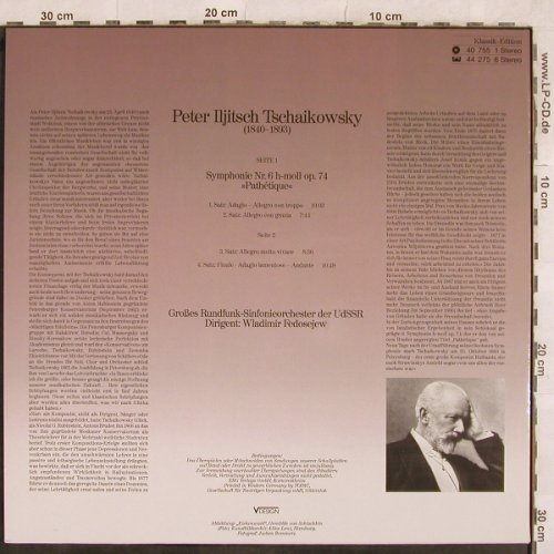 Tschaikowsky,Peter: Sinfonie Nr.6'Pathetique', Klassik Edition (40 755 1), D, 1986 Typ: LP Best.-Nr.: L4636 Preis: 4,00 Euro