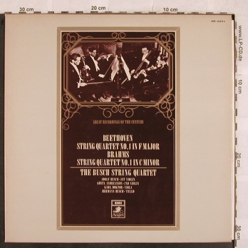 Beethoven,Ludwig van / Brahms: String Quartet No.1 in F Major/Nr.1, Angel(GR-2231), J,  - LP - L4641 - 17,50 Euro