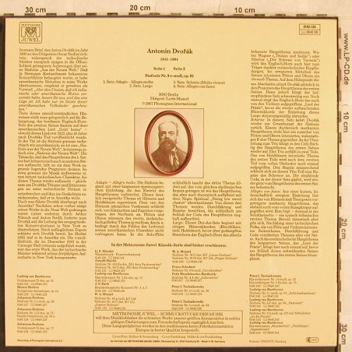 Dvorak,Antonin: Sinfonien Nr.9 e-moll,op.95, MetroJewel (0140.130), D Typ: LP Best.-Nr.: L4653 Preis: 4,00 Euro