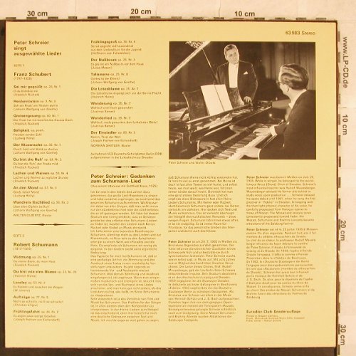 Schreier,Peter: Schubert-Schumann/Ausgewählte Liede, Eurodisc(63 983), D, Club Ed, 1975 - LP - L4662 - 3,00 Euro
