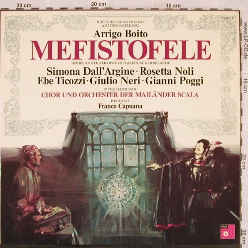 Boito,Arrigo: Mefistofele, ital, hist.rec. 1952, BASF(10 22321-3), D, 1975 - LP - L4667 - 5,00 Euro