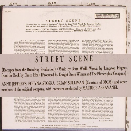 Weill,Kurt: Street Scene, CSP Columbia(COL 4139), US, 1973 - LP - L4669 - 6,00 Euro
