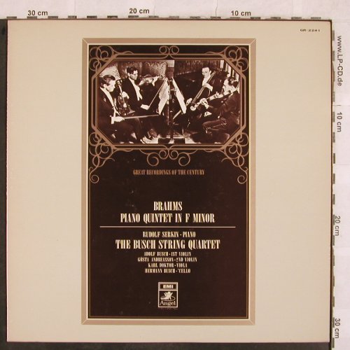 Brahms,Johannes: Piano Quintet in F Minor, Angel(GR-2241), J,  - LP - L4683 - 17,50 Euro