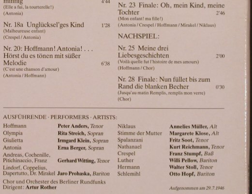 Offenbach,Jacques: Hoffmann's Erzählungen, Gesamtaufn., Acanta, Foc(40.21 804), D m-/vg+, 1986 - 2LP - L4689 - 5,50 Euro