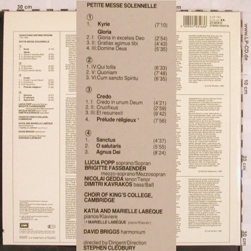 Rossini,Gioacchino: Petite Messe Solenelle,Foc, EMI(27 0316 3), D, co, 1985 - 2LP - L4691 - 7,50 Euro