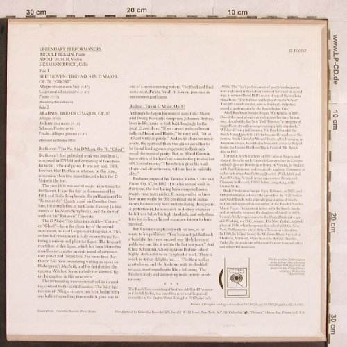 Beethoven,Ludwig van/ Brahms: Piano Trio in D Major,Ghost, Odyssey/CBS-InportStoc(32 16 0361), US,  - LP - L4696 - 17,50 Euro