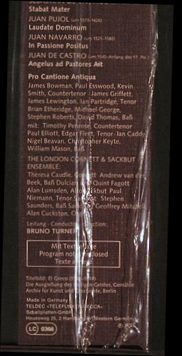 V.A.El Siglo De Oro: Spanische Kirchenmusik der Renaiss, Telefunken,Box (6.35371 FK), D, FS-New, 1977 Typ: 3LP Best.-Nr.: L4720 Preis: 45,00 Euro