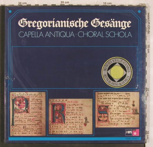 Gregorianische Gesänge: Weihnachtsfestkreis, Ostern..,Box, MPS (78 21985-2), D, FS-New, 1974 Typ: 4LP Best.-Nr.: L4721 Preis: 17,50 Euro
