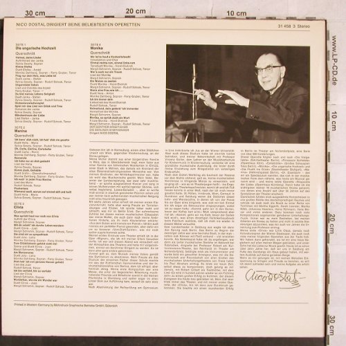 Dostal,Nico: dirigiert s. beliebtesten Operetten, Eurodisc (31 458 3), D, 1976 Typ: 2LP Best.-Nr.: L4731 Preis: 6,00 Euro