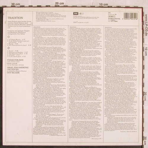 Perlman,Itzhak: Tradition, EMI (27 0572 1), D, 1987 Typ: LP Best.-Nr.: L4736 Preis: 6,00 Euro