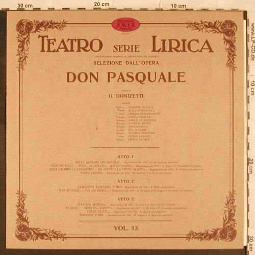 Donizetti,Gaetano: Don Pasquale-Selezione, Joker (SM 1196), I, 1973 Typ: LP Best.-Nr.: L4758 Preis: 5,00 Euro