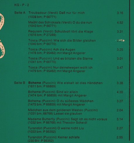 Piccaver,Alfred: singt Verdi & Puccini, Discophilia (DIS/KG-P-2), D Typ: LP Best.-Nr.: L4786 Preis: 7,50 Euro