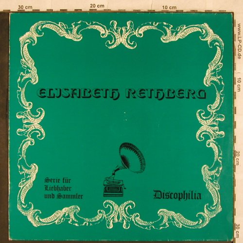 Rethberg,Elisabeth: Historische Aufnahmen, Discophila(DIS/KG-R-5), D,  - LP - L4787 - 7,50 Euro