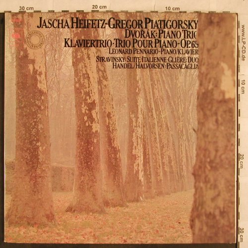 Heifetz,Jascha / Piatigorsky: Dvorak: Piano Trio,Klaviertrio, CBS Masterworks (76421), NL, 1976 Typ: LP Best.-Nr.: L4805 Preis: 12,50 Euro
