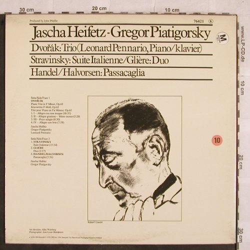 Heifetz,Jascha / Piatigorsky: Dvorak: Piano Trio,Klaviertrio, CBS Masterworks (76421), NL, 1976 Typ: LP Best.-Nr.: L4805 Preis: 12,50 Euro