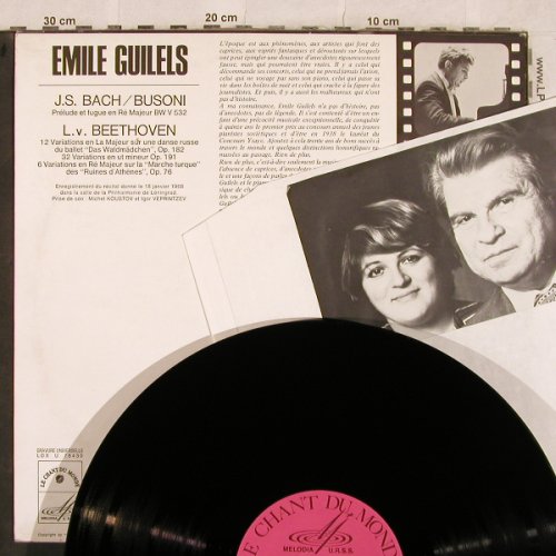Guilels,Emile: J.S.Bach / Busoni / Beethoven, Le Chant Du M./Melodia(LDX U 78430), F, 1968 - LP - L4813 - 14,00 Euro