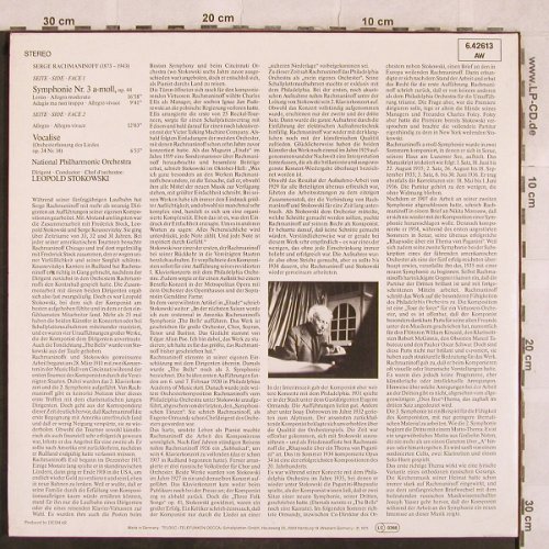 Rachmaninow,Sergei: Sinfonie Nr.3 A-Moll,op.44-Vocalise, Telefunken(6.42613 AW), D, Foc, 1975 - LP - L4844 - 6,00 Euro